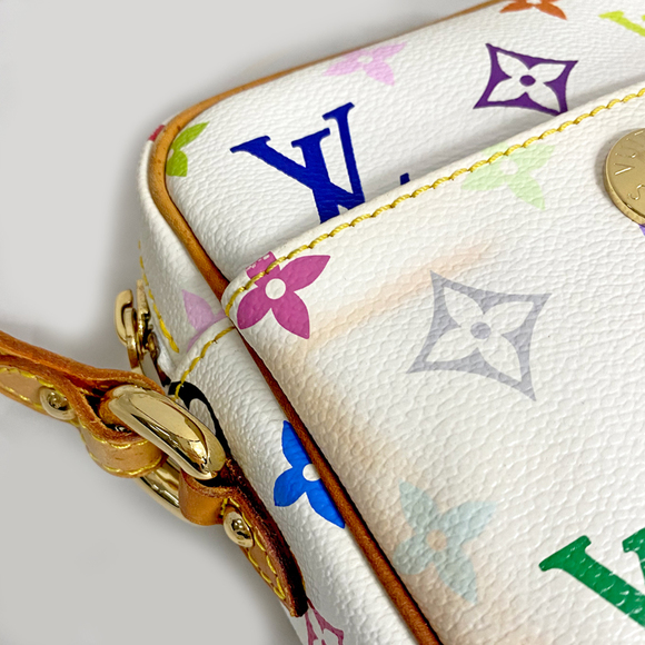 Louis Vuitton Rift Multicolor Monogram PVC Leather Shoulder Bag Bron White - Picture 9 of 9